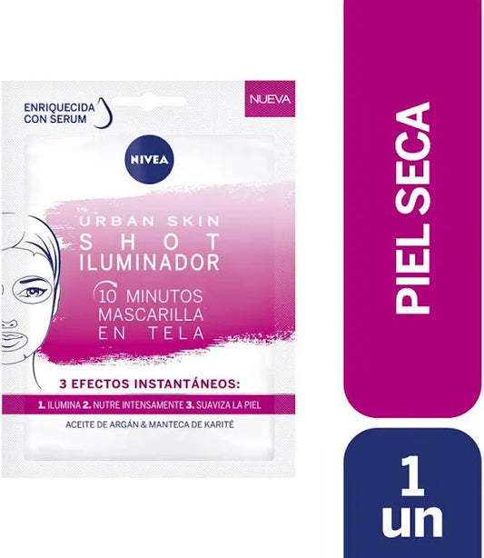 MASCARILLA FACIAL NIVEA URBAN SKIN - SHOT ILUMINADOR