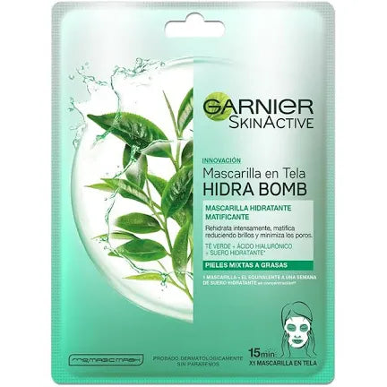MASCARILLA FACIAL EN TELA GARNIER SKIN ACTIVE HIDRA BOMB