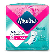 PROTECTORES DIARIOS LARGOS NOSOTRAS 50 UNIDADES