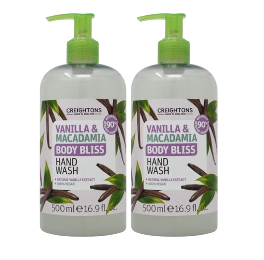 JABON LIQUIDO DE MANO CREIGHTONS PACK X2 BODY BLISS VAINILLA Y MACADAMIA 500ML