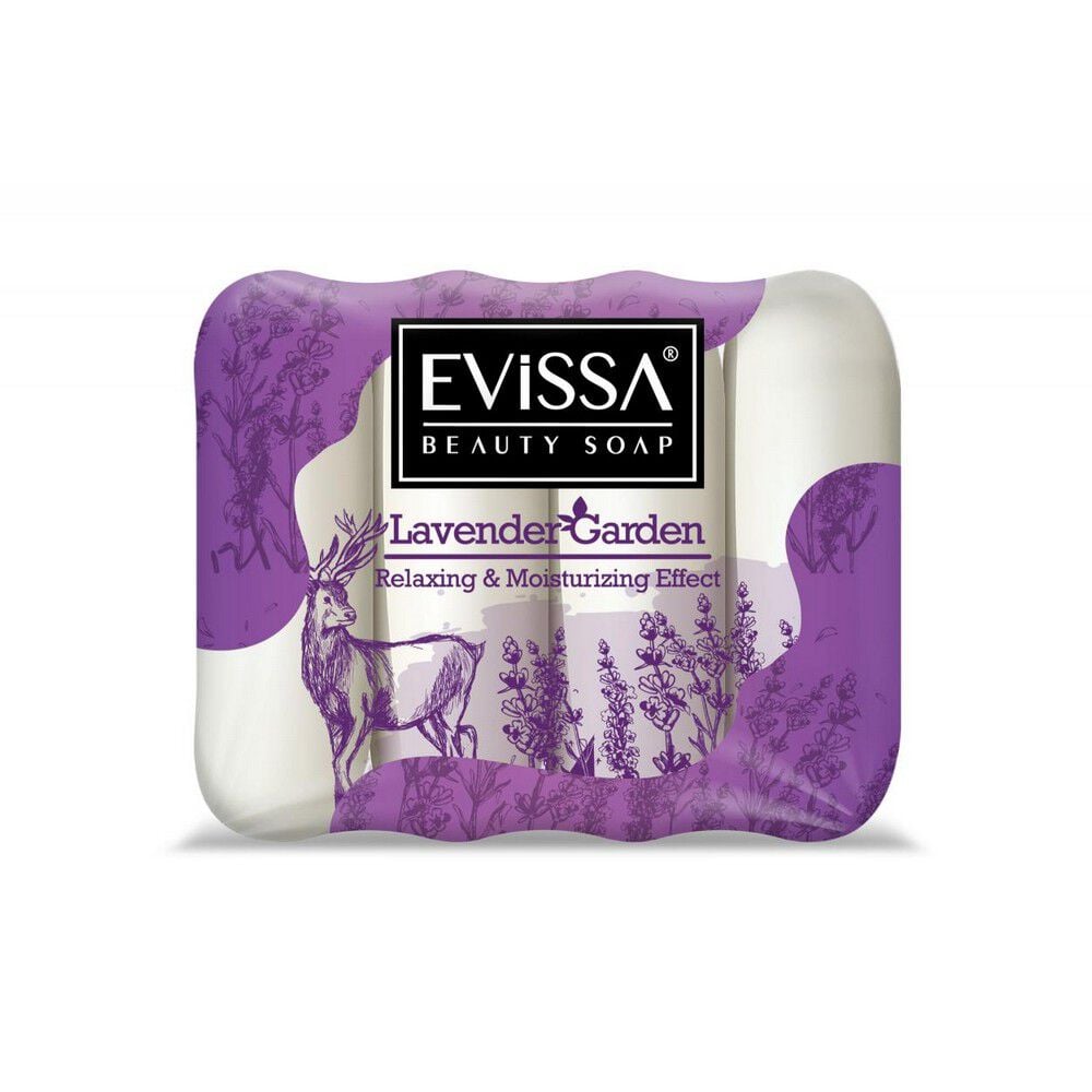 JABON EN BARRA EVISSA BEAUTY SOAP LAVENDER 70G X4