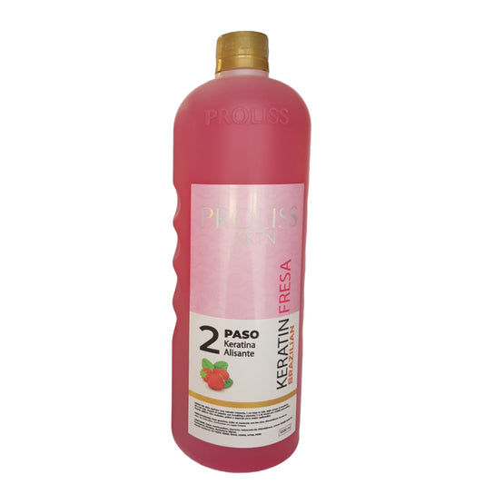 PROLISS KERATINA LIQUIDO ALISADO PERMANENTE FRESA 1 LITRO