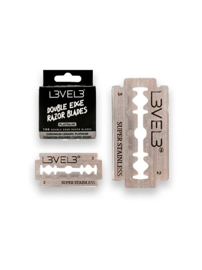 HOJILLAS DE AFEITAR DOBLE FILO X100 UNIDADES L3VEL3