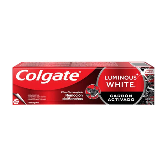 PASTA DENTAL COLGATE LUMINOUS WHITE CARBON ACTIVADO 90GR