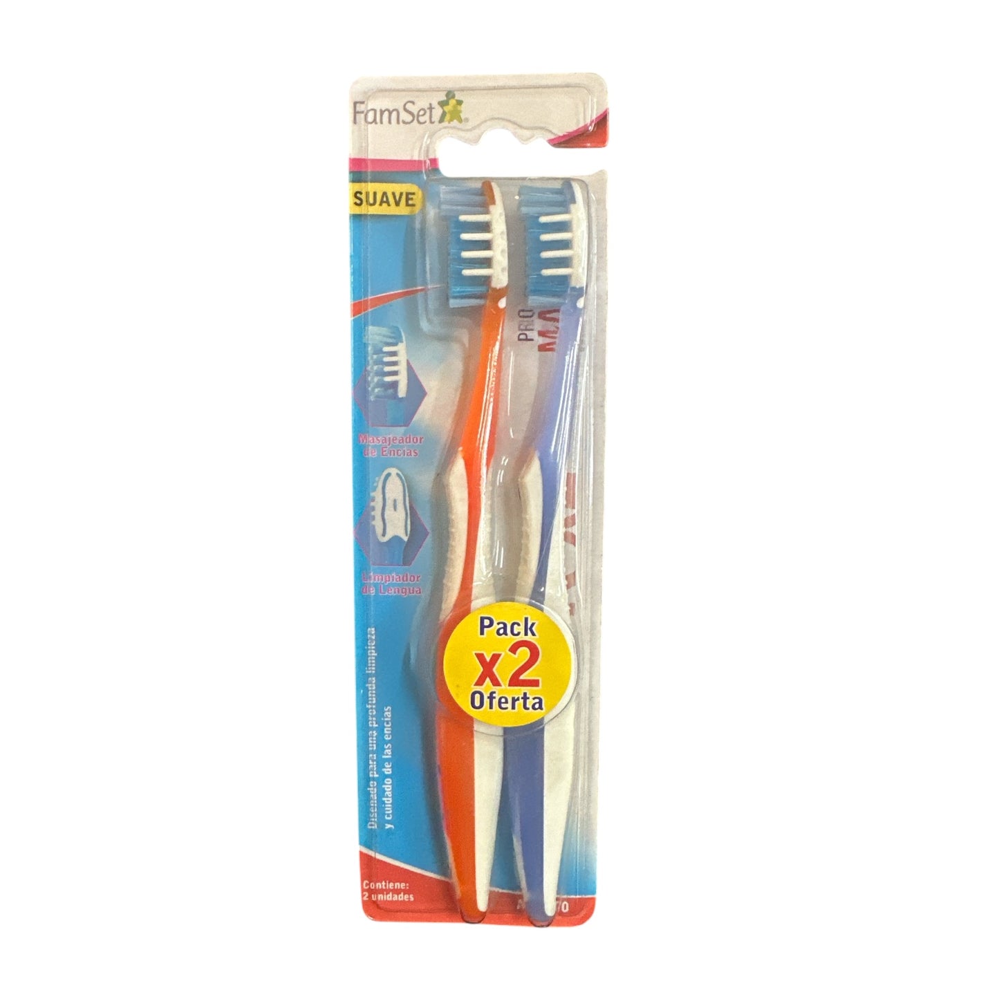 CEPILLO DENTAL FAMILY SET ADULTO SUAVE X2