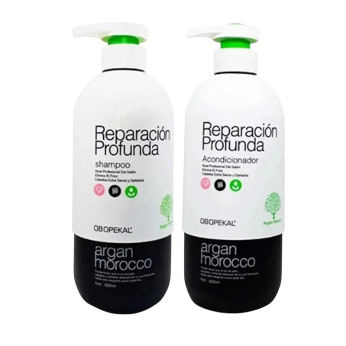 PACK SHAMPOO & ACONDICIONADOR REPARACION PROFUNDA ARGAN OIL MOROCCO 800 ML