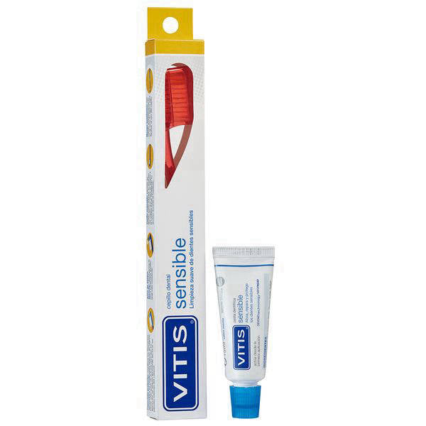 CEPILLO DENTAL VITIS SENSIBLE + PASTA DENTAL 15ML