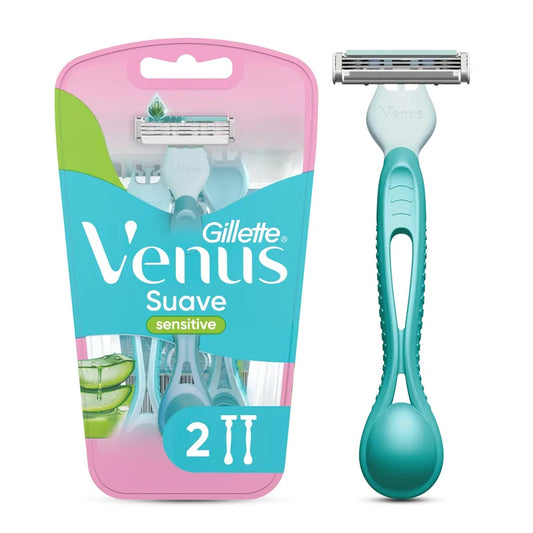 DEPILACION - GILLETTE VENUS SUAVE, 2 MAQUINAS DE AFEITAR SENSITIVE DESECHABLE 3 HOJAS