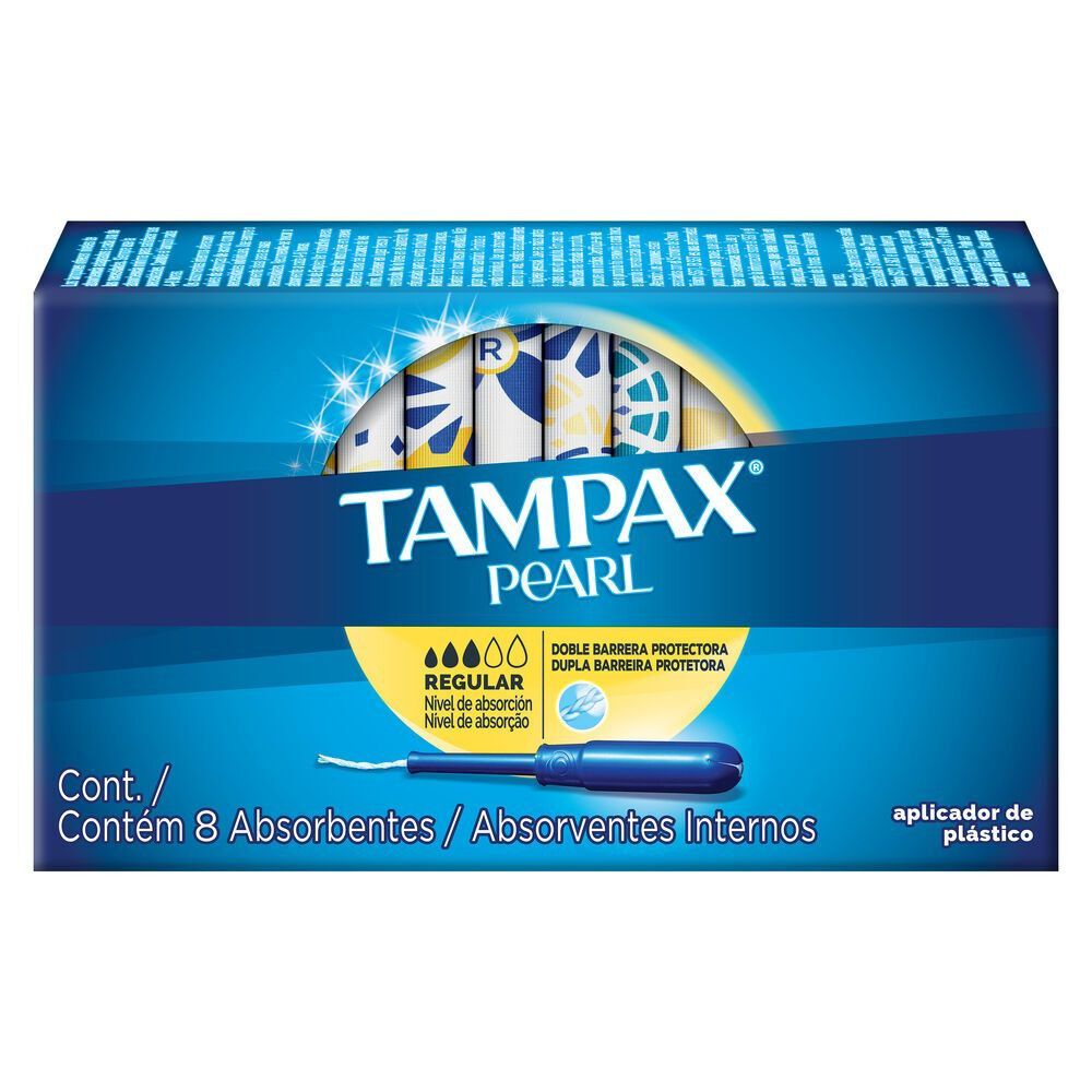 TAMPAX PEARL TAMPONES REGULAR SIN FRAGANCIA X8 FLUJO REGULAR