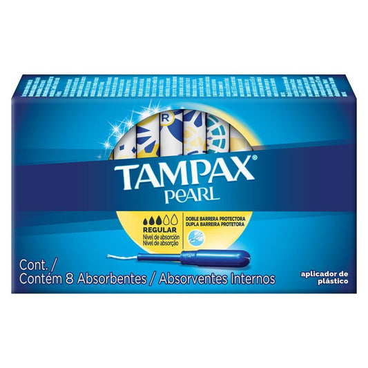 TAMPAX PEARL TAMPONES REGULAR SIN FRAGANCIA X8 FLUJO REGULAR