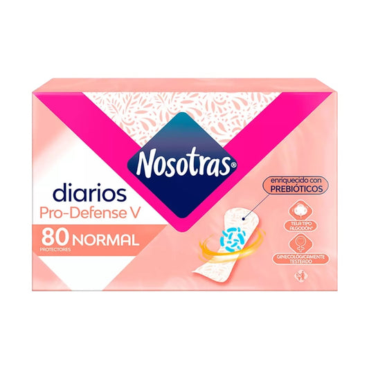 PROTECTORES DIARIOS NOSOTRAS PRO-DEFENSE V - NORMAL 80 UNIDADES