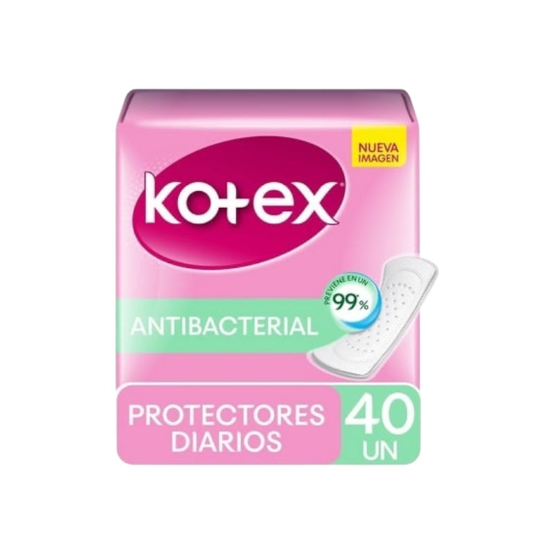 PROTECTORES DIARIOS KOTEX NORMAL ANTI BACTERIAL X40