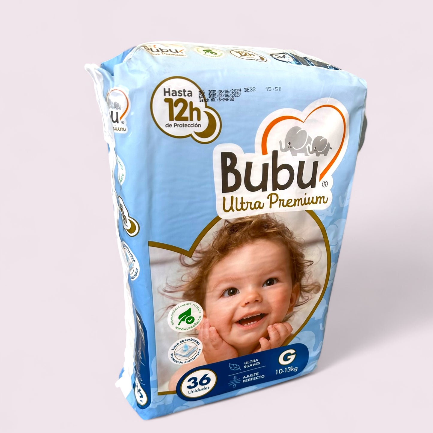 BUBU PAÑALES DESECHABLES PREMIUM TALLA G X36 UNIDADES