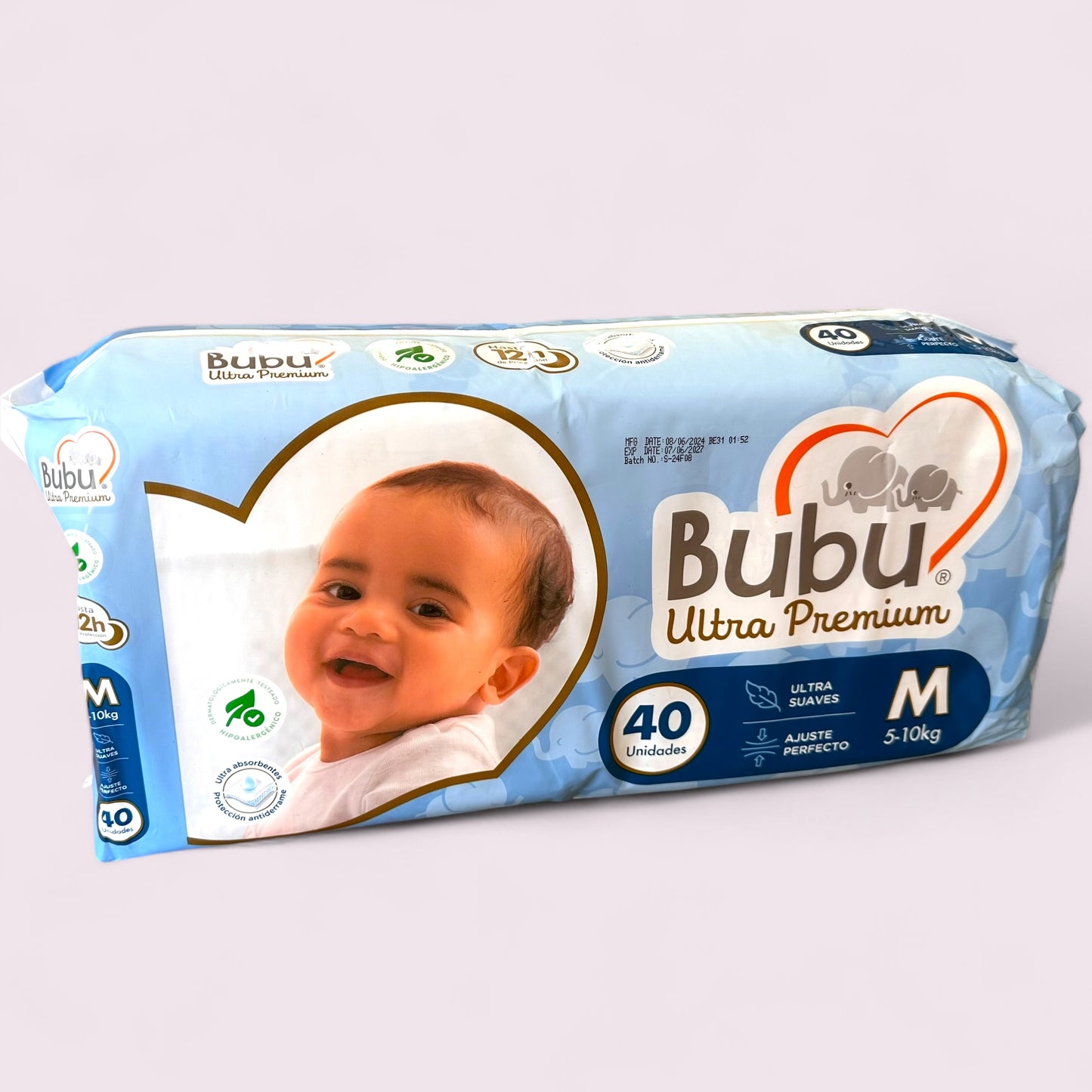 BUBU PAÑALES DESECHABLES PREMIUM TALLA M X40 UNIDADES