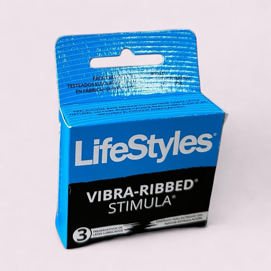 LIFESTYLES PRESERVATIVO STIMULA VIBRA-RIBBED x3