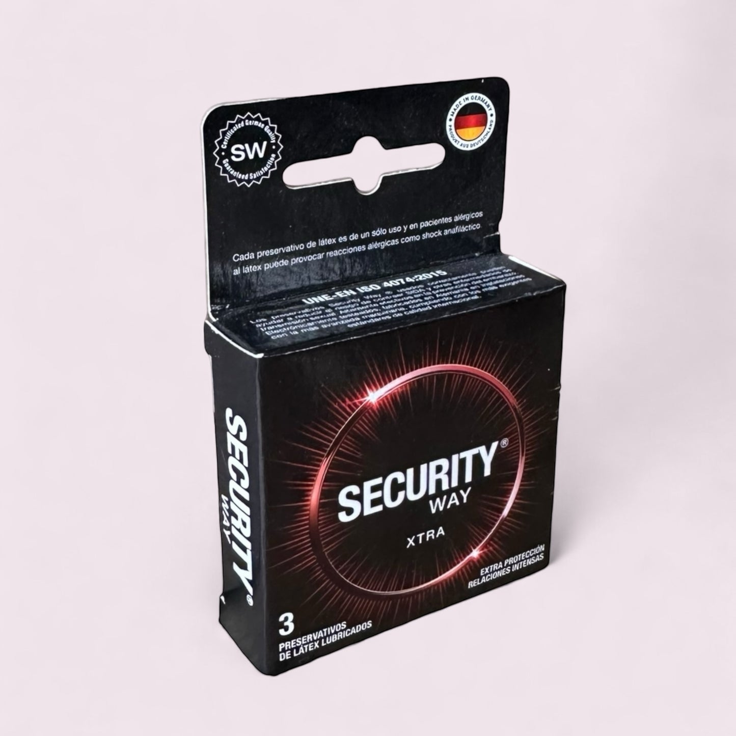 PRESERVATIVOS SECURITY WAY EXTRA RESISTENTE x3