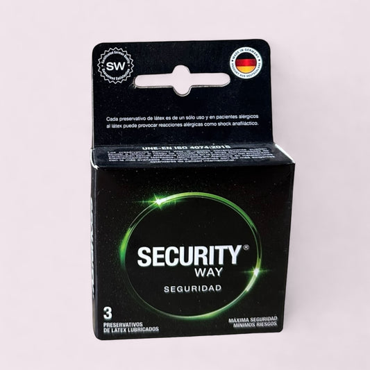 PRESERVATIVOS SECURITY WAY SEGURIDAD x3