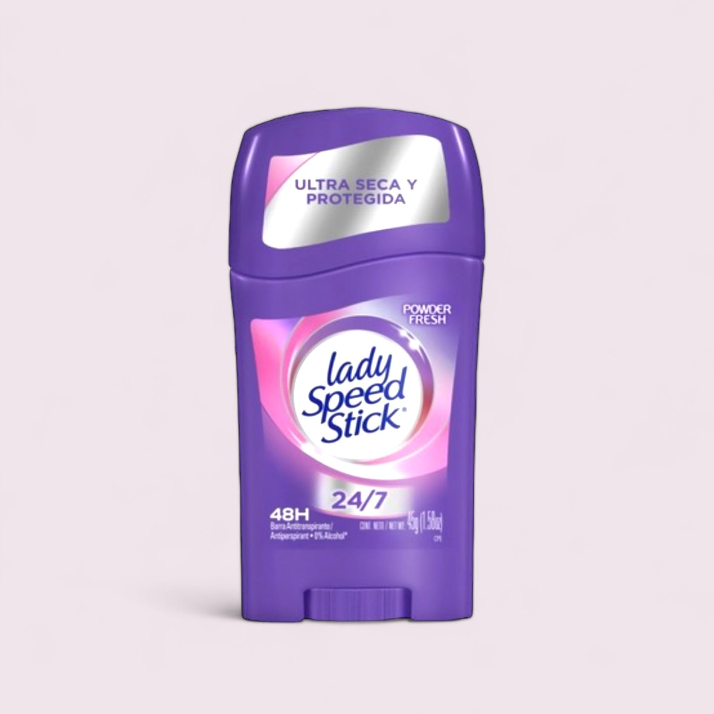 DESODORANTE MUJER LADY SPEED STICK BARRA POWER FRESH 48H ANTITRANSP.0% ALCOH.45GR