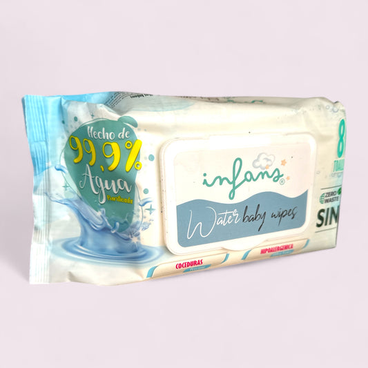 TOALLITAS HUMEDAS PACK INFANS BABY WATER WIPES X80 UNIDADES 99,9% AGUA