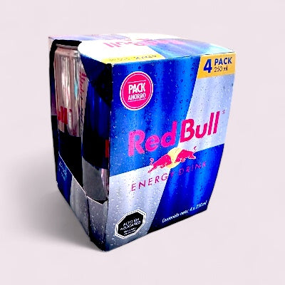 BIENESTAR - PACK RED BULL BEBIDA ENERGETICA 4 UNIDADES 250ML ORIGINAL