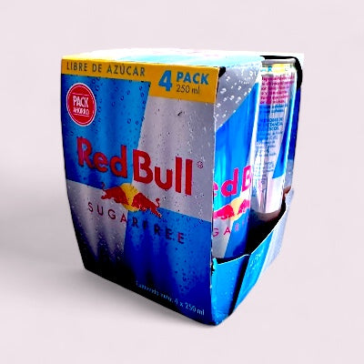 BIENESTAR - PACK RED BULL BEBIDA ENERGETICA 4 UNIDADES 250ML SIN AZUCAR