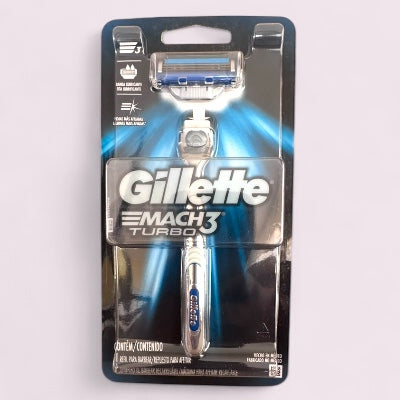 AFEITADO - GILLETTE MACH3 TURBO 1 UNIDAD MAQUINA AFEITAR RECARGABLE