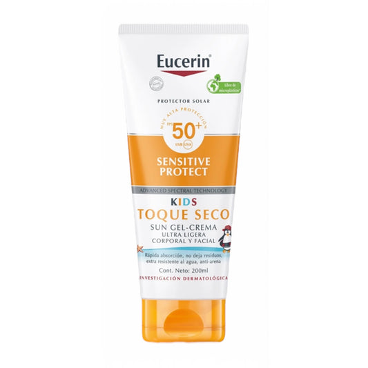 PROTECTOR SOLAR GEL-CREMA EUCERIN KIDS TOQUE SECO 200 ML
