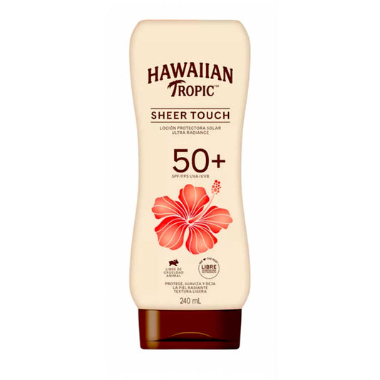HAWAIIAN TROPIC FPS50+ SHEER TOUCH LOCION PROTECTORA SOLAR UVA/UVB 240 ML