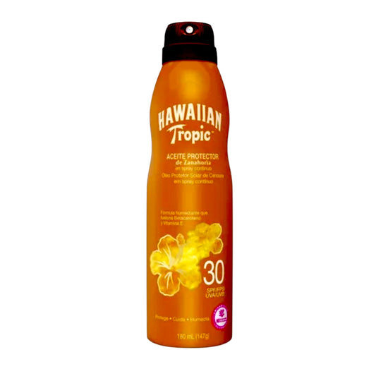 HAWAIIAN TROPIC ACEITE PROTECTOR SPRAY SOLAR CONTINUO ZANAHORIA FPS30 180 ML