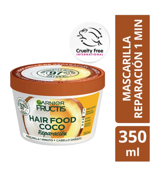 GARNIER FRUCTIS MASCARILLA CAPILAR HAIR FOOD COCO 350 ML