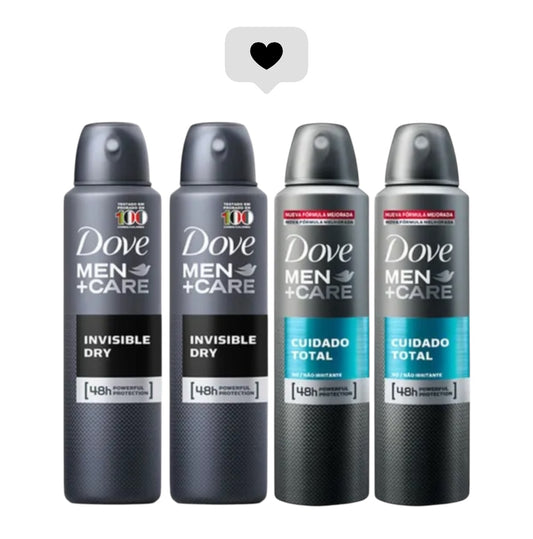 DESODORANTE HOMBRE DOVE MEN CARE PACK SPRAY ANTITRANSPIRANTE 150ML X4